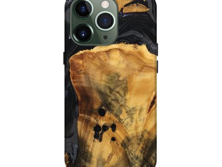 iPhone 13 Pro Wood Live Edge Phone Case - Brandon (Black & White, 746275) on Sale