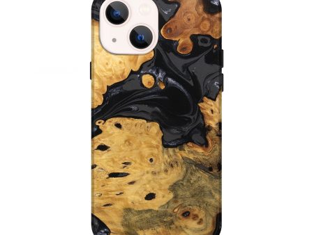 iPhone 13 Wood Live Edge Phone Case - Ursula (Black & White, 746278) on Sale