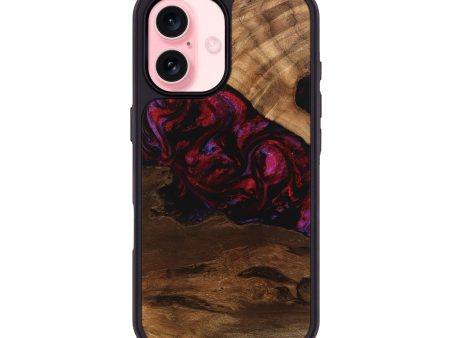 iPhone 16 Wood Phone Case - Dominik (Red, 746376) Cheap