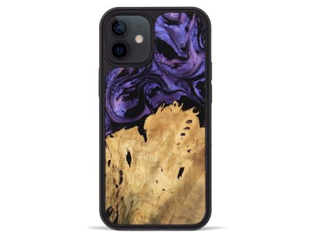 iPhone 12 mini Wood Phone Case - Benson (Purple, 746342) Online Sale