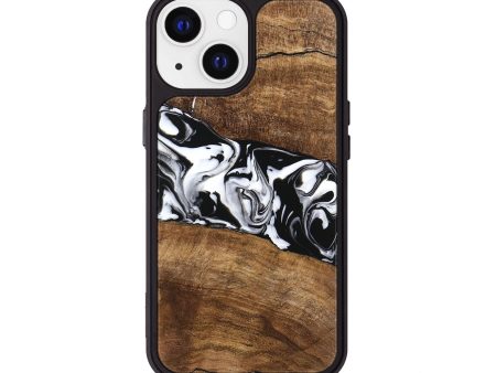 iPhone 13 Wood Phone Case - Lisha (Black & White, 746236) Hot on Sale