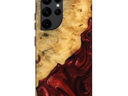 Galaxy S22 Ultra Wood Live Edge Phone Case - Johnna (Red, 746319) Sale