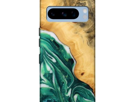 Pixel 8 Pro Wood Live Edge Phone Case - Chaim (Green, 746295) Online Sale