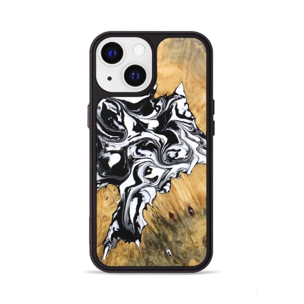 iPhone 13 Wood Phone Case - Vincent (Black & White, 746245) Sale