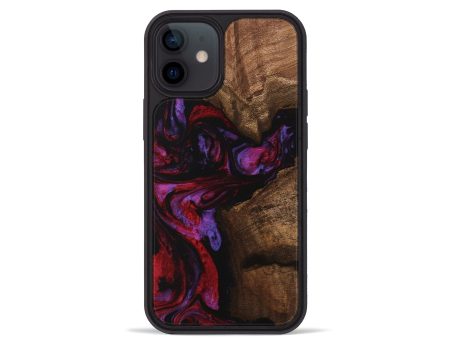 iPhone 12 mini Wood Phone Case - Carina (Red, 746377) Online Sale