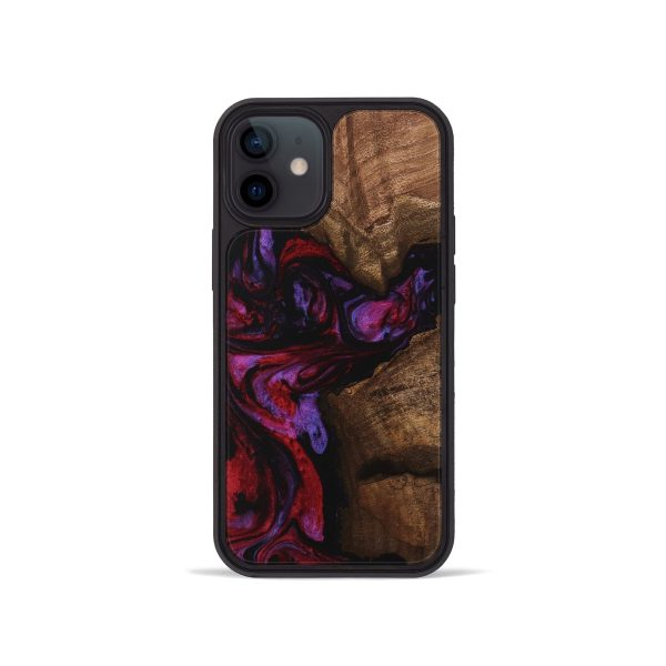 iPhone 12 mini Wood Phone Case - Carina (Red, 746377) Online Sale