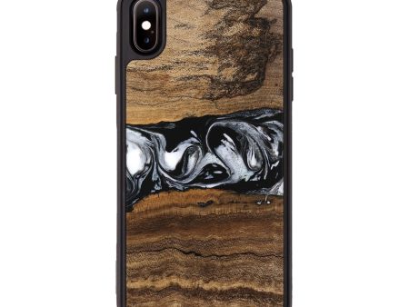 iPhone Xs Max Wood Phone Case - Zavier (Black & White, 746419) Online Sale