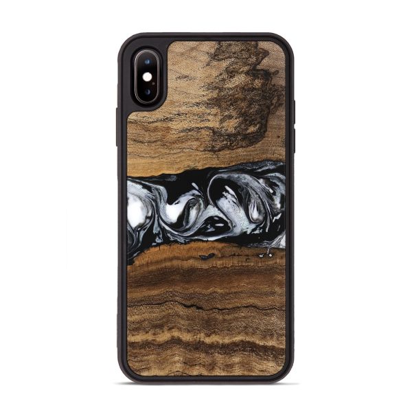 iPhone Xs Max Wood Phone Case - Zavier (Black & White, 746419) Online Sale