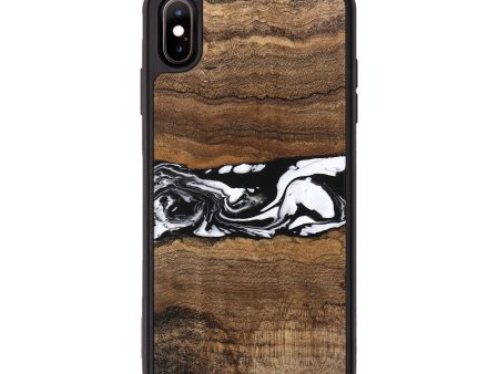 iPhone Xs Max Wood Phone Case - Wiley (Black & White, 746243) For Cheap