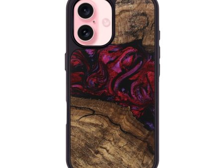 iPhone 16 Wood Phone Case - Fiona (Red, 746405) Fashion