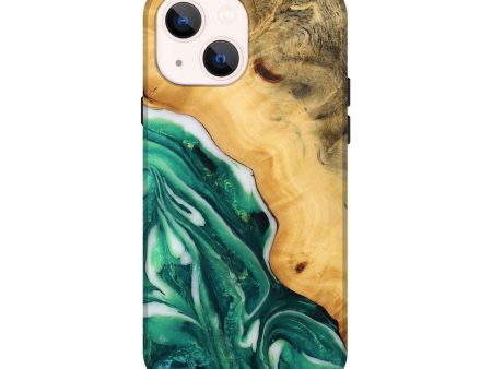 iPhone 13 Wood Live Edge Phone Case - Chaim (Green, 746295) Sale