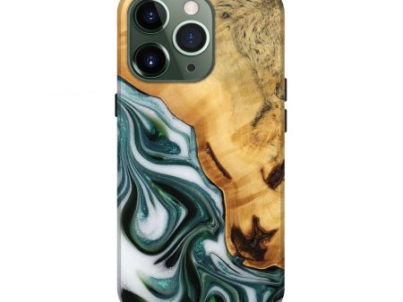 iPhone 13 Pro Wood Live Edge Phone Case - Adam (Green, 746293) Online now