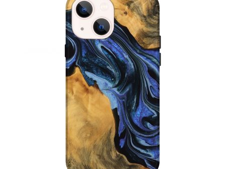 iPhone 13 Wood Live Edge Phone Case - Etha (Blue, 746315) on Sale