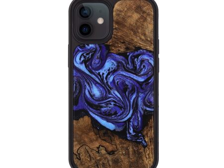 iPhone 12 Wood Phone Case - Anton (Purple, 746367) For Sale