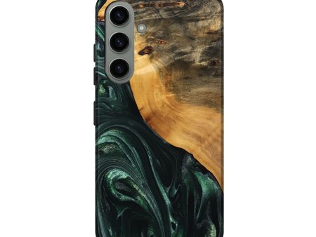 Galaxy S24 Wood Live Edge Phone Case - Onie (Green, 746292) Cheap