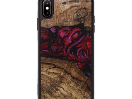 iPhone Xs Max Wood Phone Case - Fiona (Red, 746405) For Discount