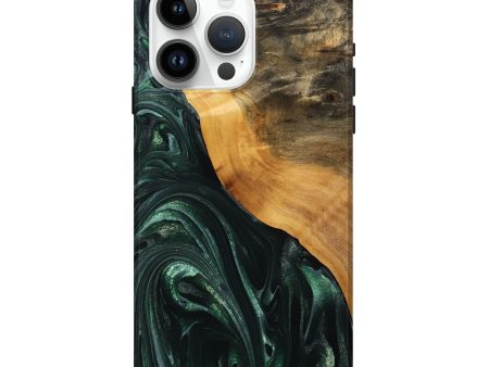 iPhone 15 Pro Max Wood Live Edge Phone Case - Onie (Green, 746292) Discount