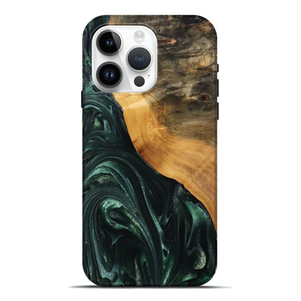 iPhone 15 Pro Max Wood Live Edge Phone Case - Onie (Green, 746292) Discount