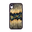 iPhone Xr Wood Phone Case - Elianna (Teal & Gold, 746380) Fashion