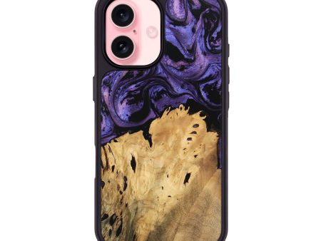 iPhone 16 Wood Phone Case - Benson (Purple, 746342) Cheap