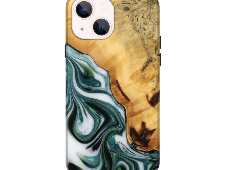 iPhone 14 Wood Live Edge Phone Case - Adam (Green, 746293) Fashion