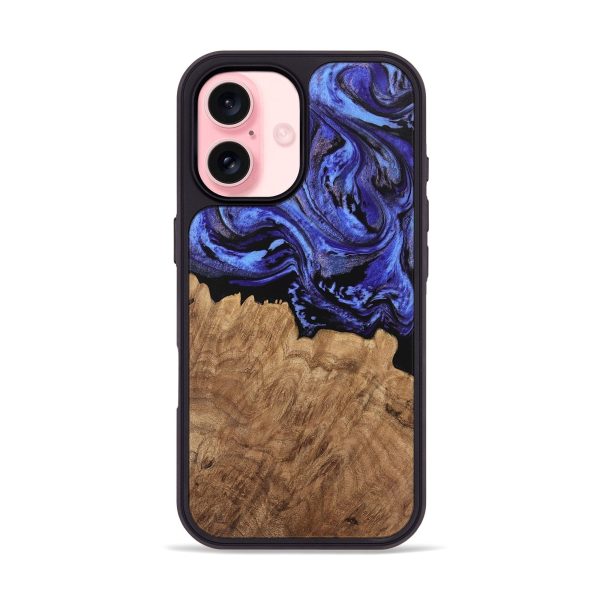 iPhone 16 Wood Phone Case - Konner (Purple, 746361) For Cheap