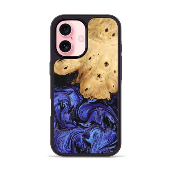 iPhone 16 Wood Phone Case - Callie (Blue, 746360) For Discount