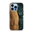 iPhone 14 Pro Wood Live Edge Phone Case - Ensley (Green, 746296) For Discount