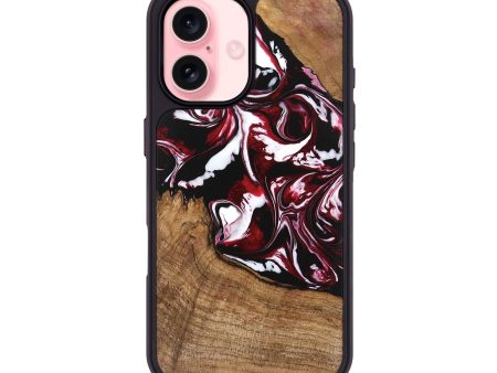 iPhone 16 Wood Phone Case - Emerald (Red, 746160) Online now