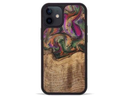 iPhone 12 mini Wood Phone Case - Alene (Green, 746407) Online now