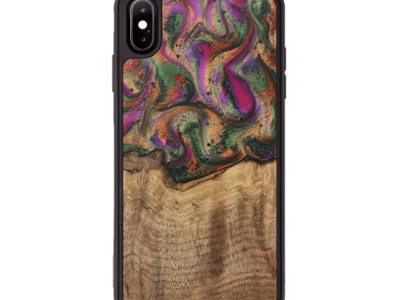 iPhone Xs Max Wood Phone Case - Alene (Green, 746407) on Sale