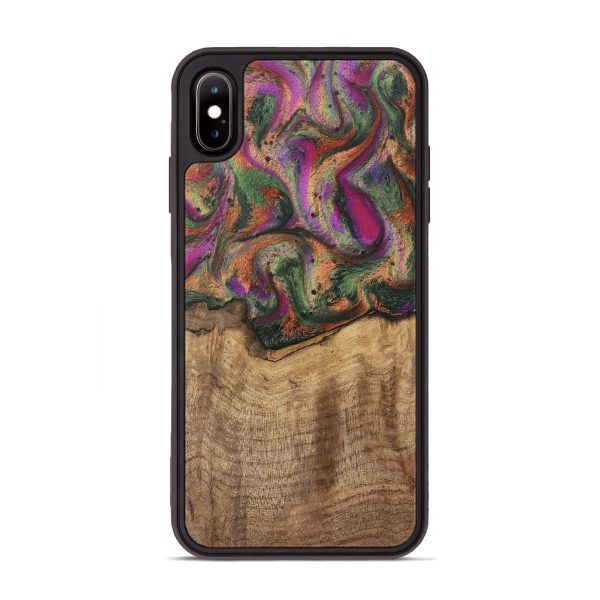 iPhone Xs Max Wood Phone Case - Alene (Green, 746407) on Sale