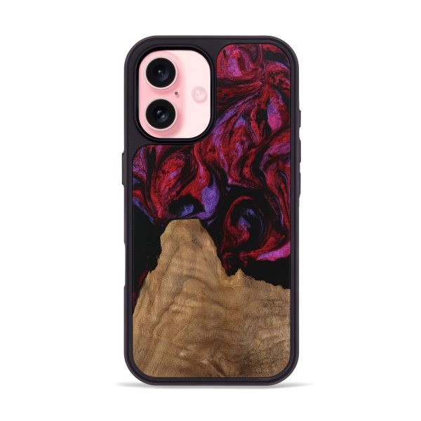 iPhone 16 Wood Phone Case - Octavio (Red, 746353) Online Hot Sale