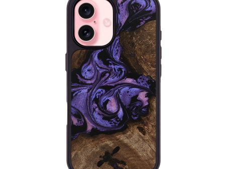 iPhone 16 Wood Phone Case - Green (Purple, 746332) For Discount