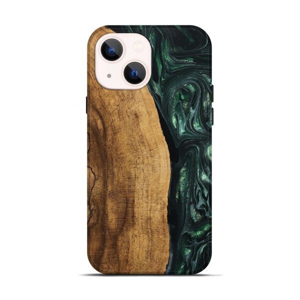 iPhone 14 Wood Live Edge Phone Case - Ensley (Green, 746296) Online now