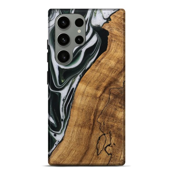 Galaxy S23 Ultra Wood Live Edge Phone Case - Cayson (Green, 746294) Cheap