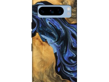 Pixel 8 Pro Wood Live Edge Phone Case - Etha (Blue, 746315) Discount