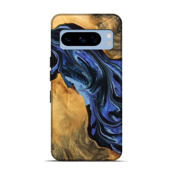 Pixel 8 Pro Wood Live Edge Phone Case - Etha (Blue, 746315) Discount