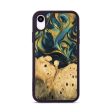 iPhone Xr Wood Phone Case - Julisa (Teal & Gold, 746384) Cheap