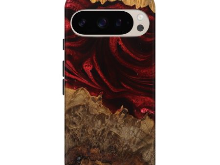 Pixel 9 Pro Wood Live Edge Phone Case - Maya (Red, 746316) Online Sale