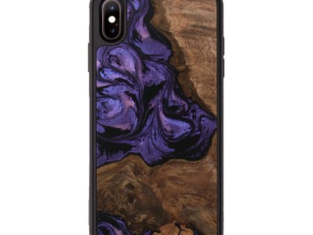 iPhone Xs Max Wood Phone Case - Simone (Purple, 746335) For Discount