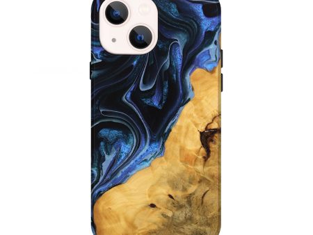 iPhone 13 Wood Live Edge Phone Case - Hal (Blue, 746313) Online Sale