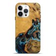 iPhone 15 Pro Max Wood Live Edge Phone Case - Elena (Teal & Gold, 746307) Hot on Sale