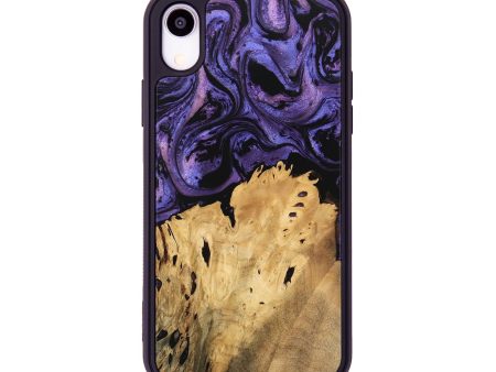 iPhone Xr Wood Phone Case - Benson (Purple, 746342) Cheap