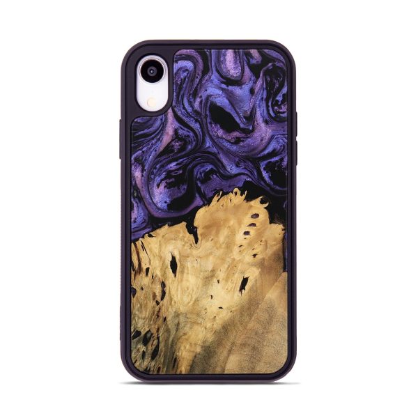 iPhone Xr Wood Phone Case - Benson (Purple, 746342) Cheap