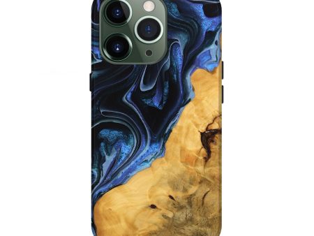 iPhone 13 Pro Wood Live Edge Phone Case - Hal (Blue, 746313) Online Hot Sale