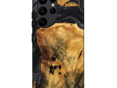 Galaxy S22 Ultra Wood Live Edge Phone Case - Brandon (Black & White, 746275) on Sale