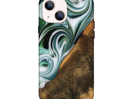 iPhone 14 Wood Live Edge Phone Case - Annika (Green, 746289) Online Hot Sale