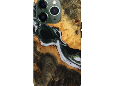 iPhone 13 Pro Wood Live Edge Phone Case - Jaslyn (Green, 746291) Discount