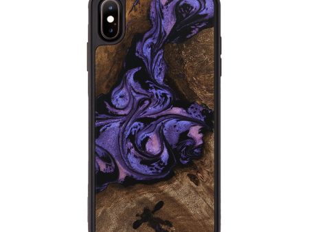 iPhone Xs Max Wood Phone Case - Green (Purple, 746332) Sale